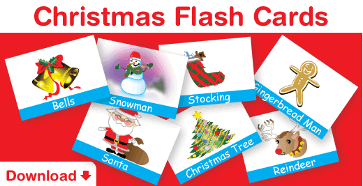 Download free Christmas Flash Cards!